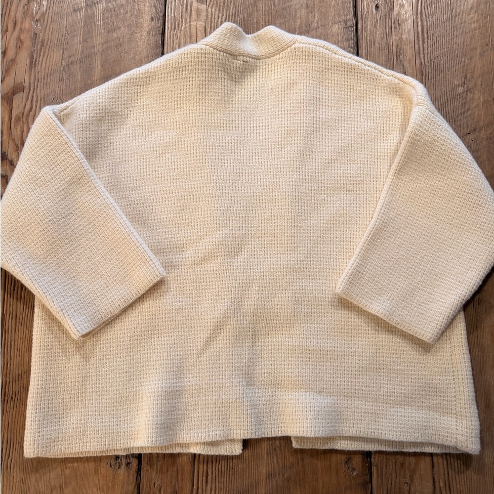 Pilcro Cream Open-Front Cardigan - Picture 3 of 4